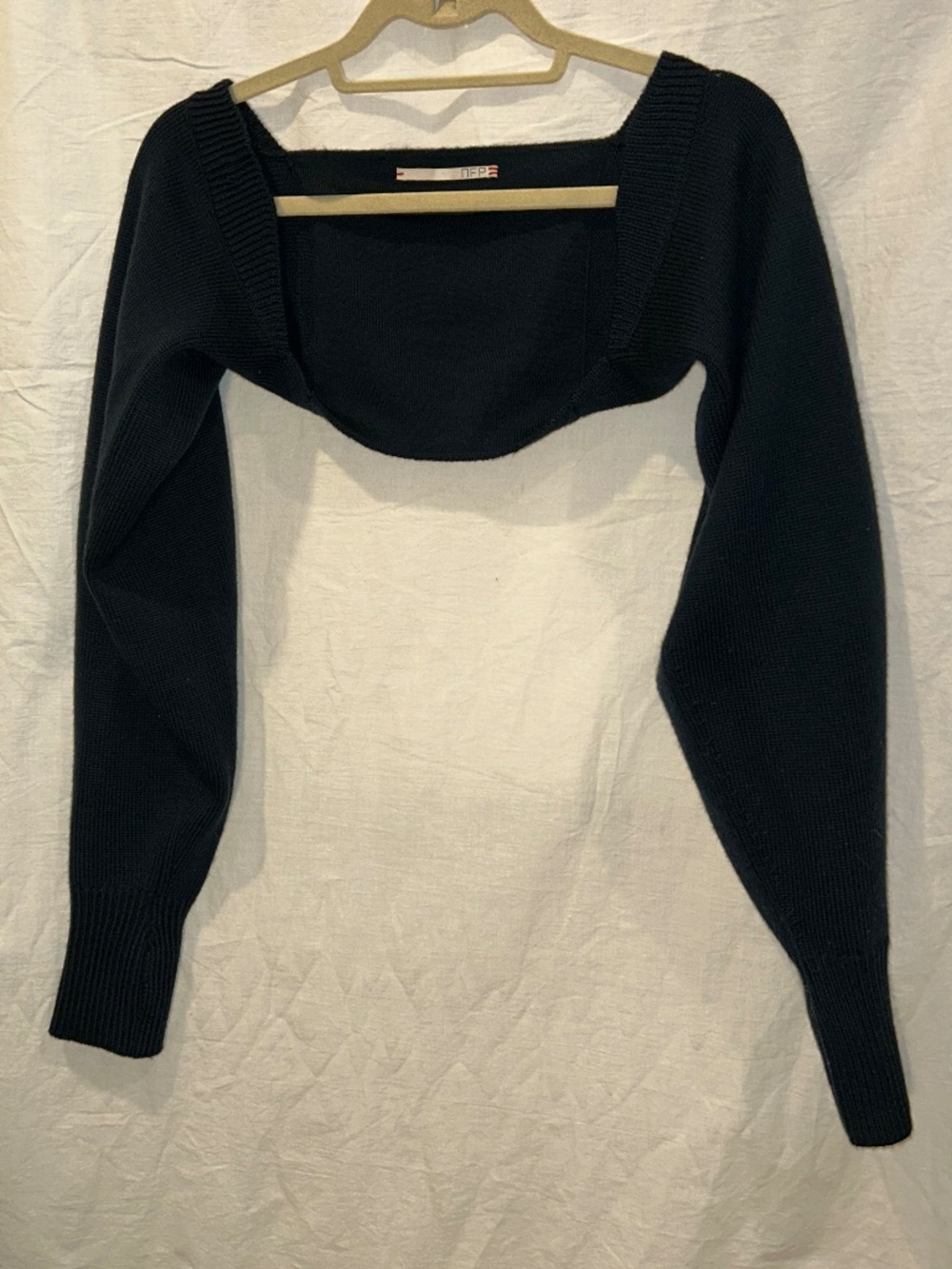 NFP navy blue wool sleeves shrug sweater S/M